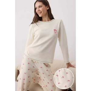 Trendyolmilla Yumuşak Kışlık Waffle Örme Pijama Takımı