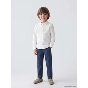 Kids Lacivert Basic Erkek Çocuk Gabardin Pantolon