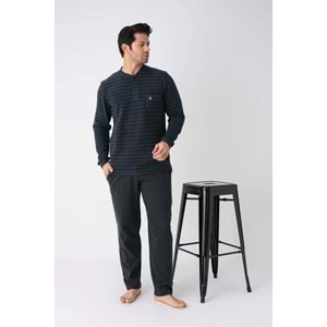 GUAV Lacivert Çizgili Pijama Takımı