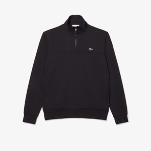 LACOSTE Erkek Classic Fit Yarım Fermuarlı Siyah Sweatshirt
