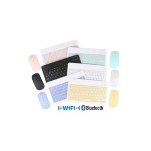 Kablosuz Bluetooth Şarjlı Q Klavye Mouse Kit Mouse Türkçe