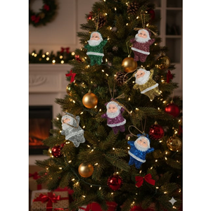 Yılbaşı Noel Baba Figürleri 5cm 6lı Renkli