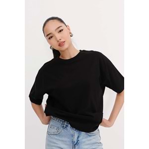 Addax Bisiklet Yaka Basic T-shirt