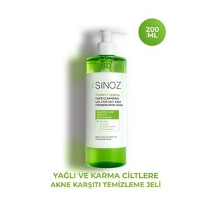 Sinoz Perfect Sebum Dengeleyici Yüz Temizleme Jeli 200 ml Yağlı Karma Ciltler İçin