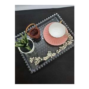 SUNUM TEPSİ BONCUK DİKDÖRTGEN