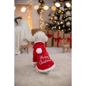 Monopetz Kedi ve Köpek Kıyafeti & Elbisesi - Merry Christmas Noel Uzun Ponponlu Kostüm