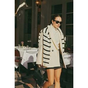 Trendyolmilla Taş Oversize Düz Kesim Basic Blazer Ceket