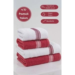 4 LÜ Pamuk Banyo - El Havlusu Seti