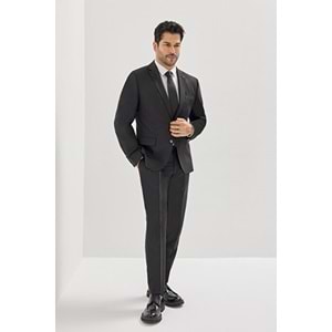 Altınyıldız Classics Slim Fit Dar Kesim Mono Yaka Siyah Takım Elbise