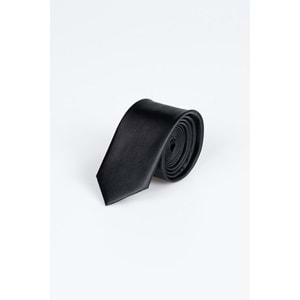 terzi ayhan Saten Kravat 5 cm Siyah