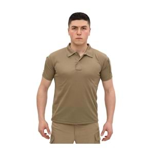 Combat Kısa Kollu Polo Yakalı Bej Tşört