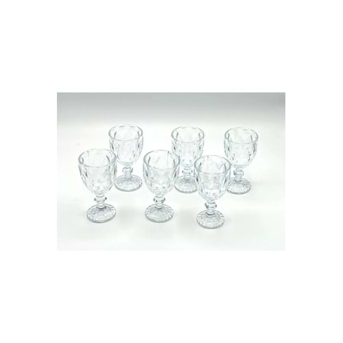6lı Kahve Yanı Su Bardağı Yıldız Ayaklı 95 ml