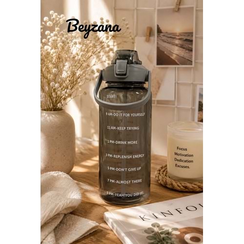 BEYZANA Şeffaf, 2 L, plastik matara