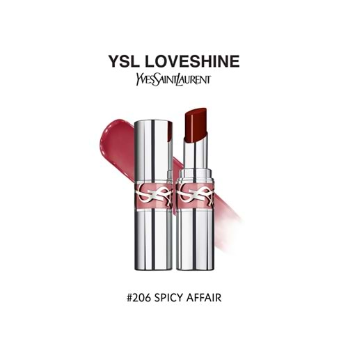 Yves Saint Laurent Loveshine Yoğun Parlaklık Veren Bakım Içerikli Ruj 206 Spicy Affair 3614274132748