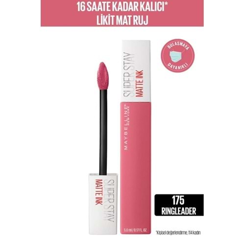 Maybelline New York Likit, mat, pembe, 5 ml