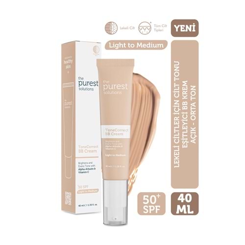 The Purest Solutions Lekeli ciltler, cilt tonu eşitleyici, SPF50+, 40ml