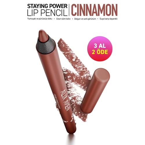 Alix Avien Suya Dayanıklı Uzun Süre Kalıcı Yumuşak Dudak Kalemi - Staying Power Lip Pencil