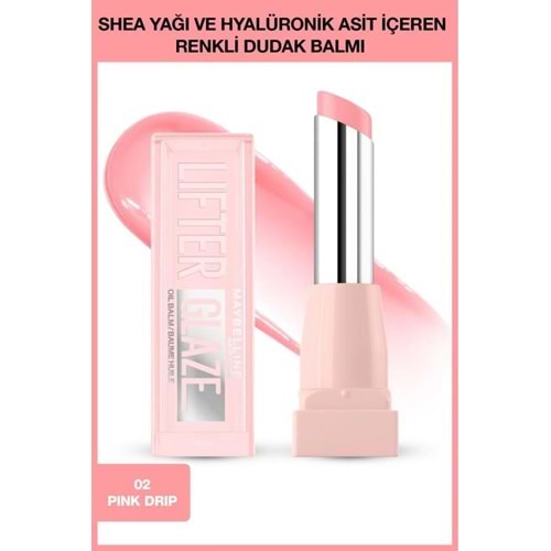 Maybelline New York Lifter Glaze Shea Yağı ve Hyalüronik Asit içeren Renkli Dudak Balmı
