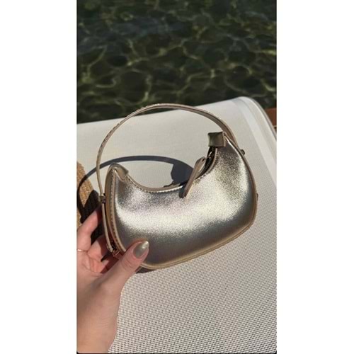 Kadın Metalik Mini Ayarlanabilir Saplı Abiye Çanta(