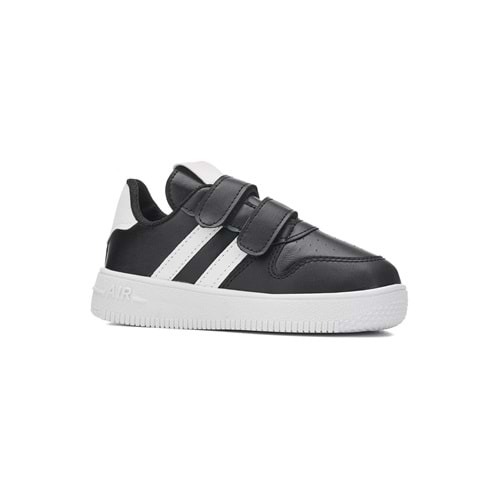 Nstil Günlük Kız Erkek Çocuk Turuncu Beyaz Sneaker Cırtlı Çift Şeritli Rahat Hafif Spor Ayakkabı Zl001