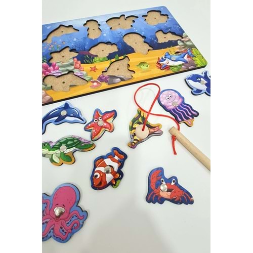 metafortoys Ahşap balık tutma oyunu