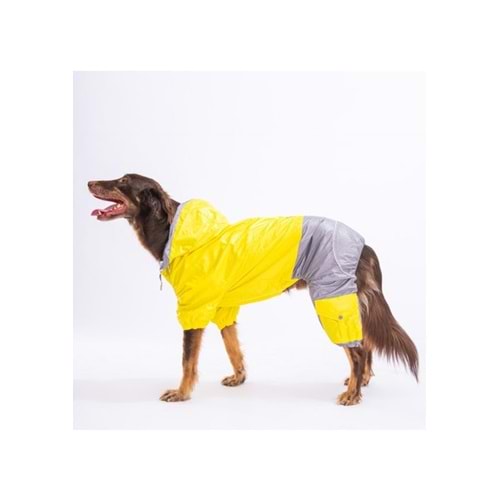 Pawstar Lila-Mor Bicolor Orta ve Büyük Irk Köpek Tulum Yağmurluğu