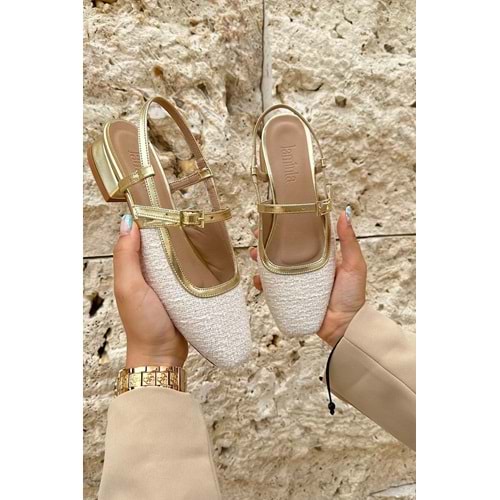 LamintaGlobal Sista Gold Tüvid Detaylı Kadın Babet