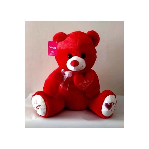 Kırmızı Peluş Ayıcık 50 cm