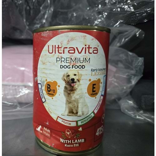 ULTRAVİTA PREMİUM YÜKSEK PROTEİNLİ KUZU ETLİ KONSERVE YAŞ KÖPEK MAMAS