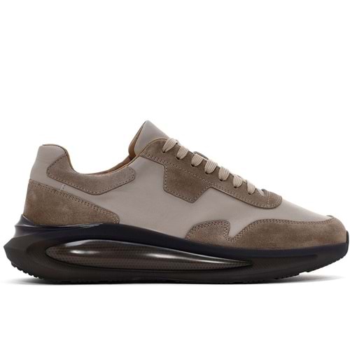 Derimod Erkek Vizon Kalın Tabanlı Bağcıklı Deri Sneaker