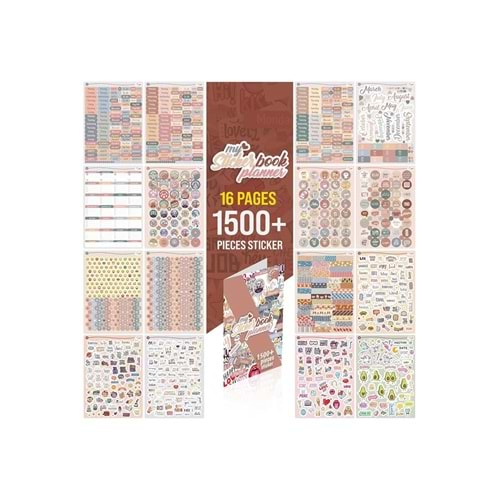 BRF ElizBerraSell colortouch Planner Sticker Set - 1500+ Adet Çıkartma - Takvim, Ajanda, Günlük, Planlay