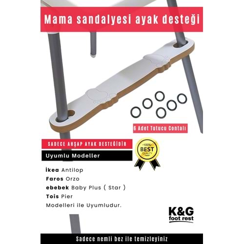 Ithal Contalı Mama Sandalyesi Ayak Koyma Dayama Desteği Ikea Antilop, E Bebek Baby Plus, Faros Orzo