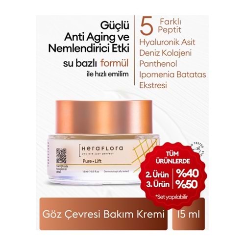 Heraflora Pure Lift Göz Çevresi Anti Aging ve Nemlendirici Krem