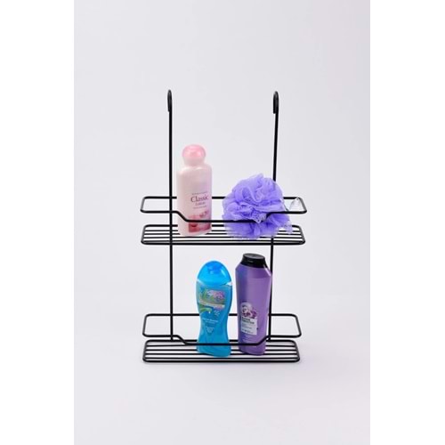 2 Katlı Askılı Banyo Duş Rafı Şampuanlık Banyo Düzenleyici