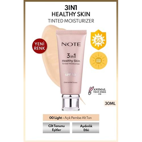 Note Cosmetics 3 in 1 Healthy Skin Light Tinted Moisturizer