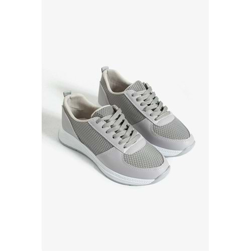 galya shoes Kadın Gri Sneaker Günlük Spoor Ayakkabı