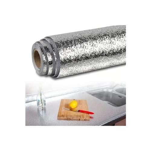 Rulo Gümüş Alüminyum Folyo Kendinden Yapışkanlı Su Geçirmez Folyo 2 mt x 60 cm