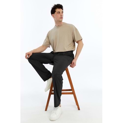 Erkek Oversize Paraşüt Kumaş Baggy Pantolon – Siyah