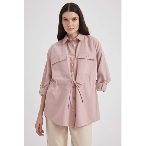 Zara Oversıze Dokulu Uzun Kollu Tunik