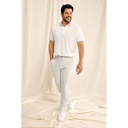 Altınyıldız Polo Yaka Kısa Kollu Beyaz Tişört