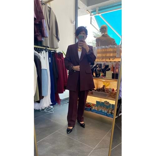 karpuzbutiks Premium Perry Leopar Astarlı Şal Yaka Ceket