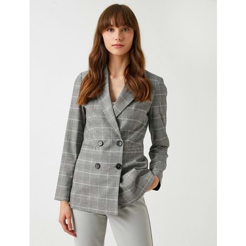 Blazer Ceket Takım Ekose