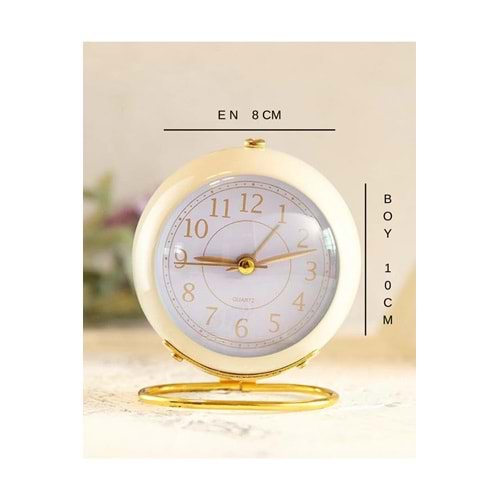 Retro Quartz Sessiz Ve Işıklı Masa Saati