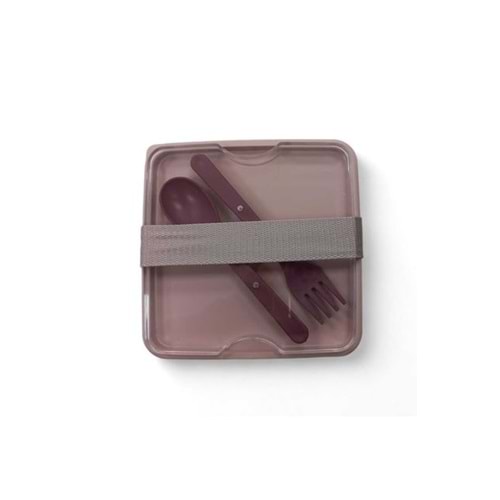 Kare 2 katlı plastik beslenme ve saklama kabı