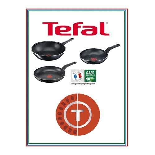 TEFAL Titanyum 1x Simplyclean Difüzyon Tabanlı 3 Lü Tava