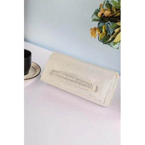 weem bag Elysara EB0260 | ÇİZGİLİ ÇUPRA ZARİF SAPLI KAPAK ABİYE ÇANTA