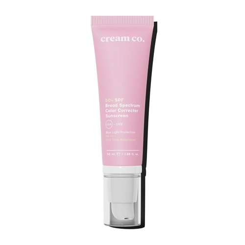 Cream Co. Spf 50 Cc Renkli Güneş Kremi | Aydınlatıcı Leke Karşıtı Cilt Tonu Eşitleyici | Tüm Cilt Tipleri