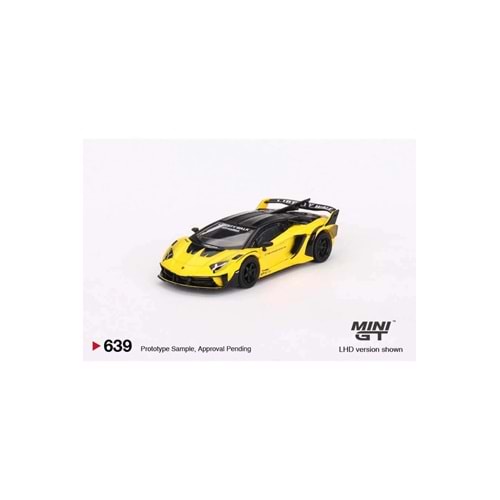 mini gt 639 Lamborghini Aventador GT EVO Yellow LHD Model Araba