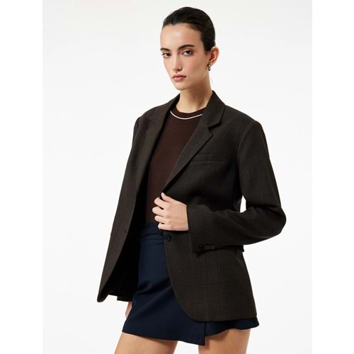 Koton Ekose Blazer Ceket