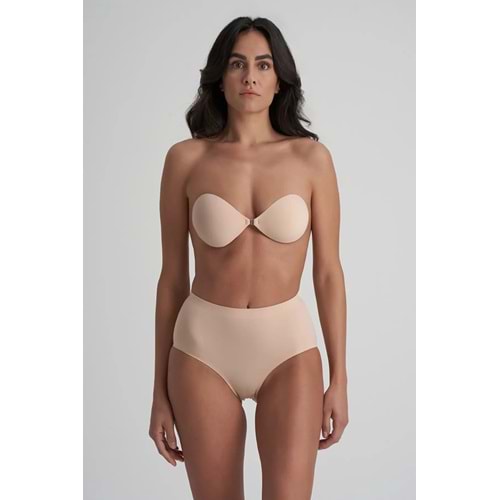 Getzone Bridge Bra - Askısız Dikişsiz Gözükmeyen Yapışkanlı Sütyen